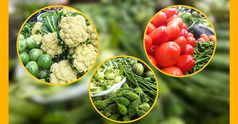 বাজারের বিভিন্ন সবজির ছবি